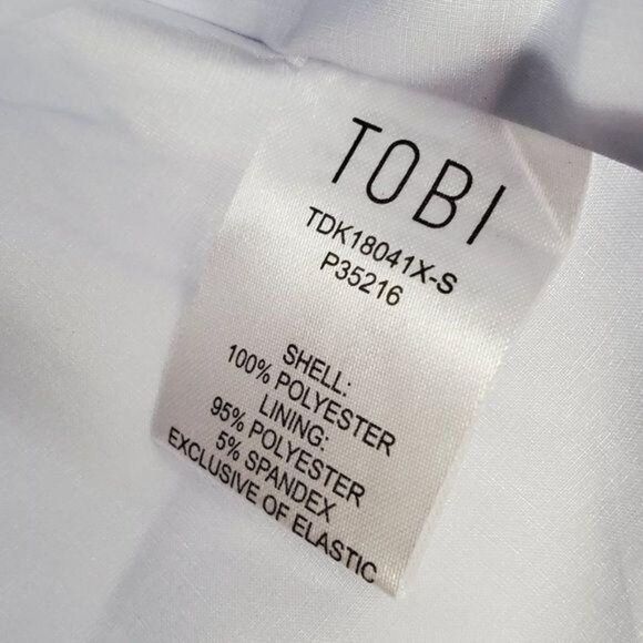 Tobi Mel Off Shoulder Mini Skater Dress Light Blue Size Medium - Picture 7 of 8